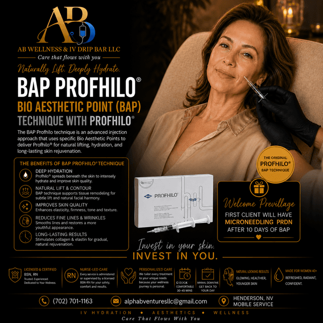 BAP technique (Profhilo ) + at AB Wellness & IV Drip BAR in Henderson, NV