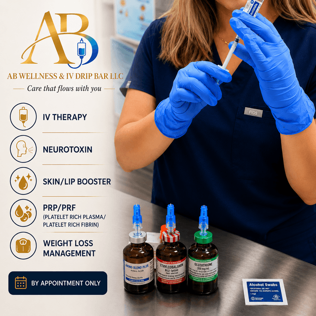 Myer's + Gluta IV Cocktail at AB Wellness & IV Drip BAR in Henderson, NV